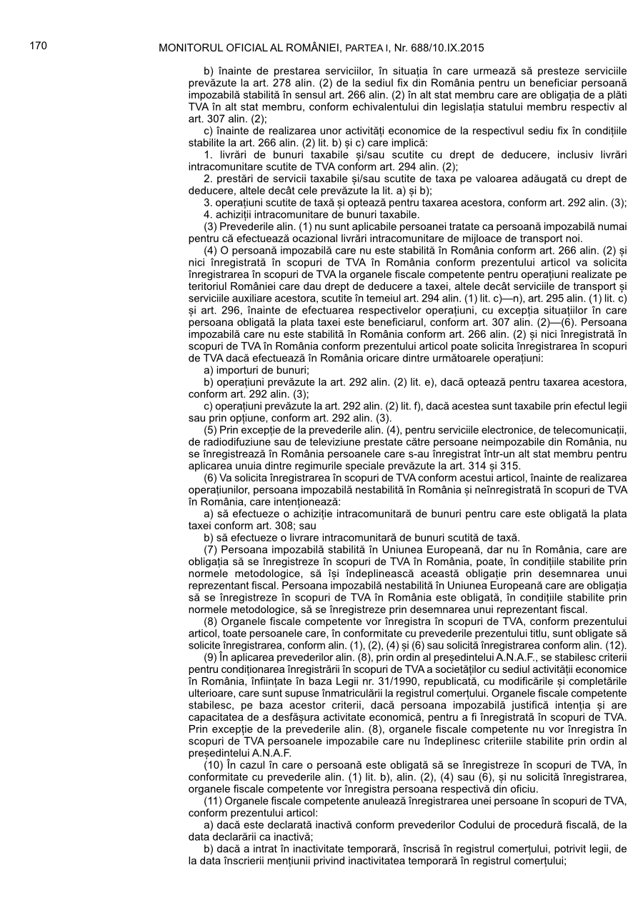 Pagina 170 din Monitorul Oficial nr. 688/2015