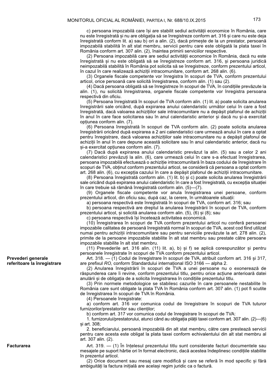 Pagina 173 din Monitorul Oficial nr. 688/2015