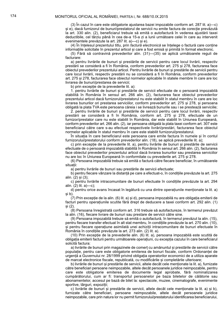 Pagina 174 din Monitorul Oficial nr. 688/2015