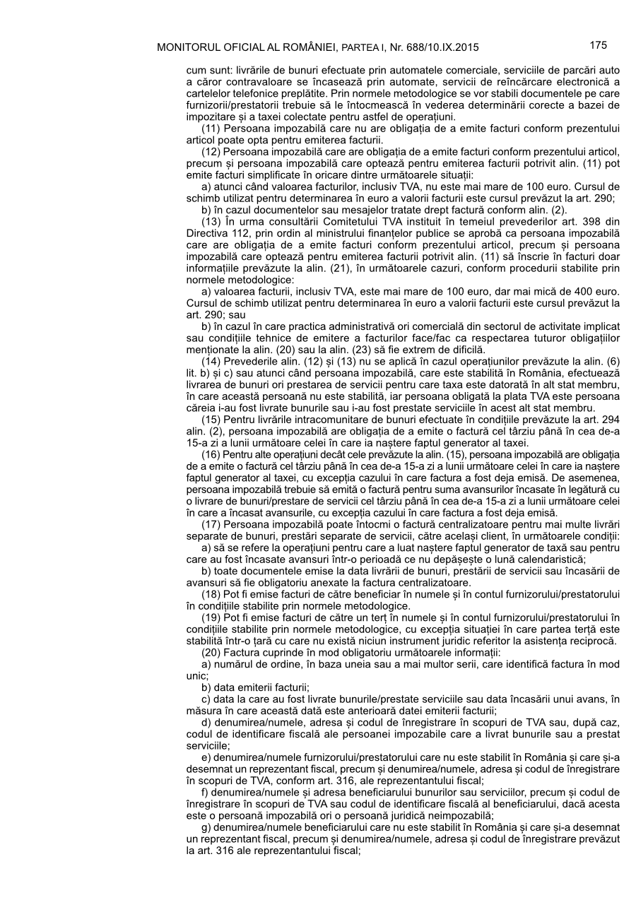Pagina 175 din Monitorul Oficial nr. 688/2015