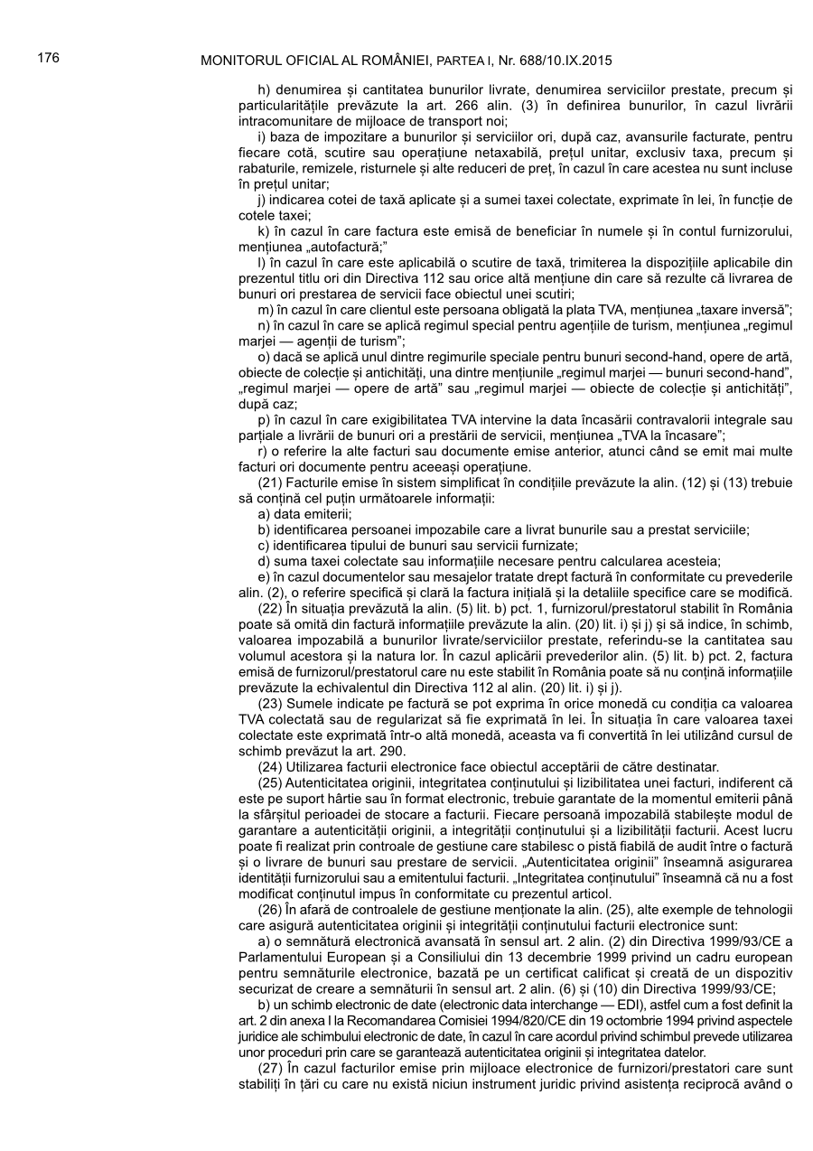 Pagina 176 din Monitorul Oficial nr. 688/2015