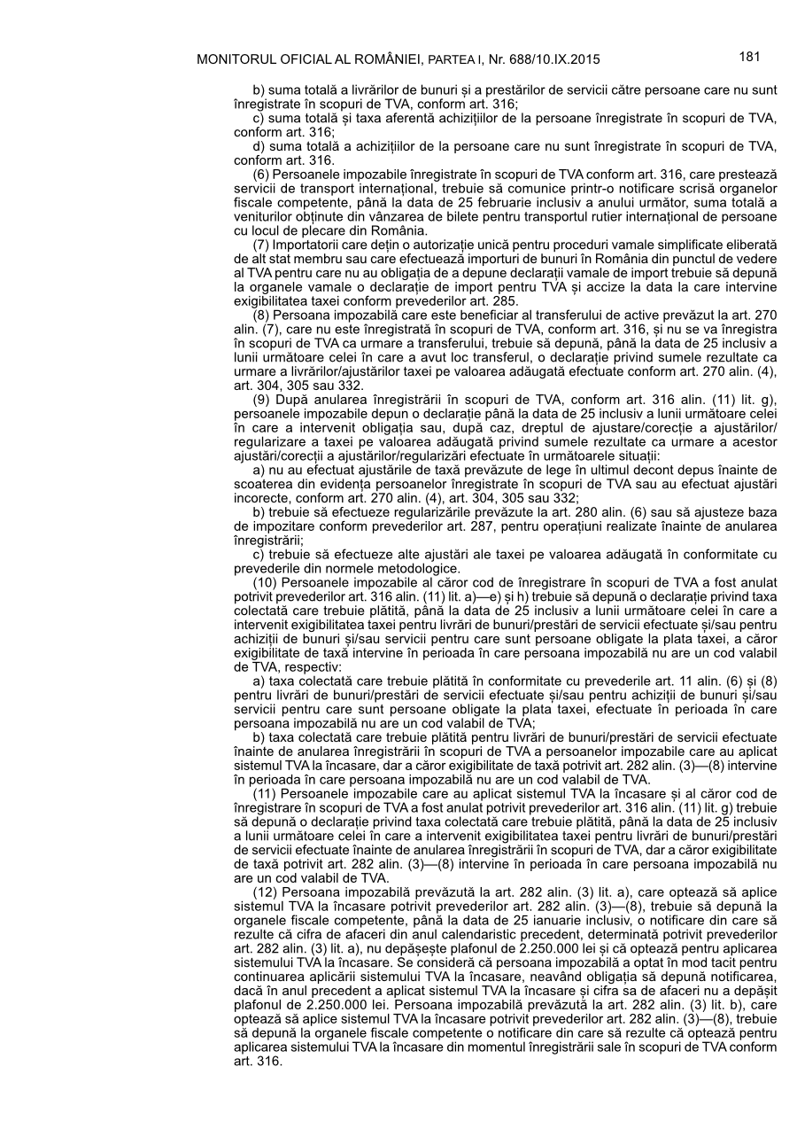Pagina 181 din Monitorul Oficial nr. 688/2015