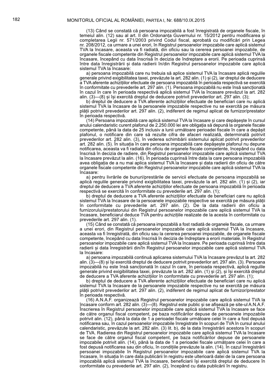 Pagina 182 din Monitorul Oficial nr. 688/2015