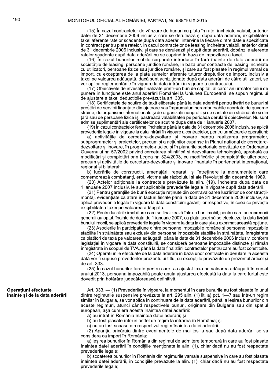 Pagina 190 din Monitorul Oficial nr. 688/2015
