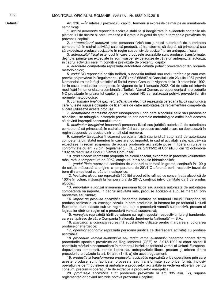 Pagina 192 din Monitorul Oficial nr. 688/2015