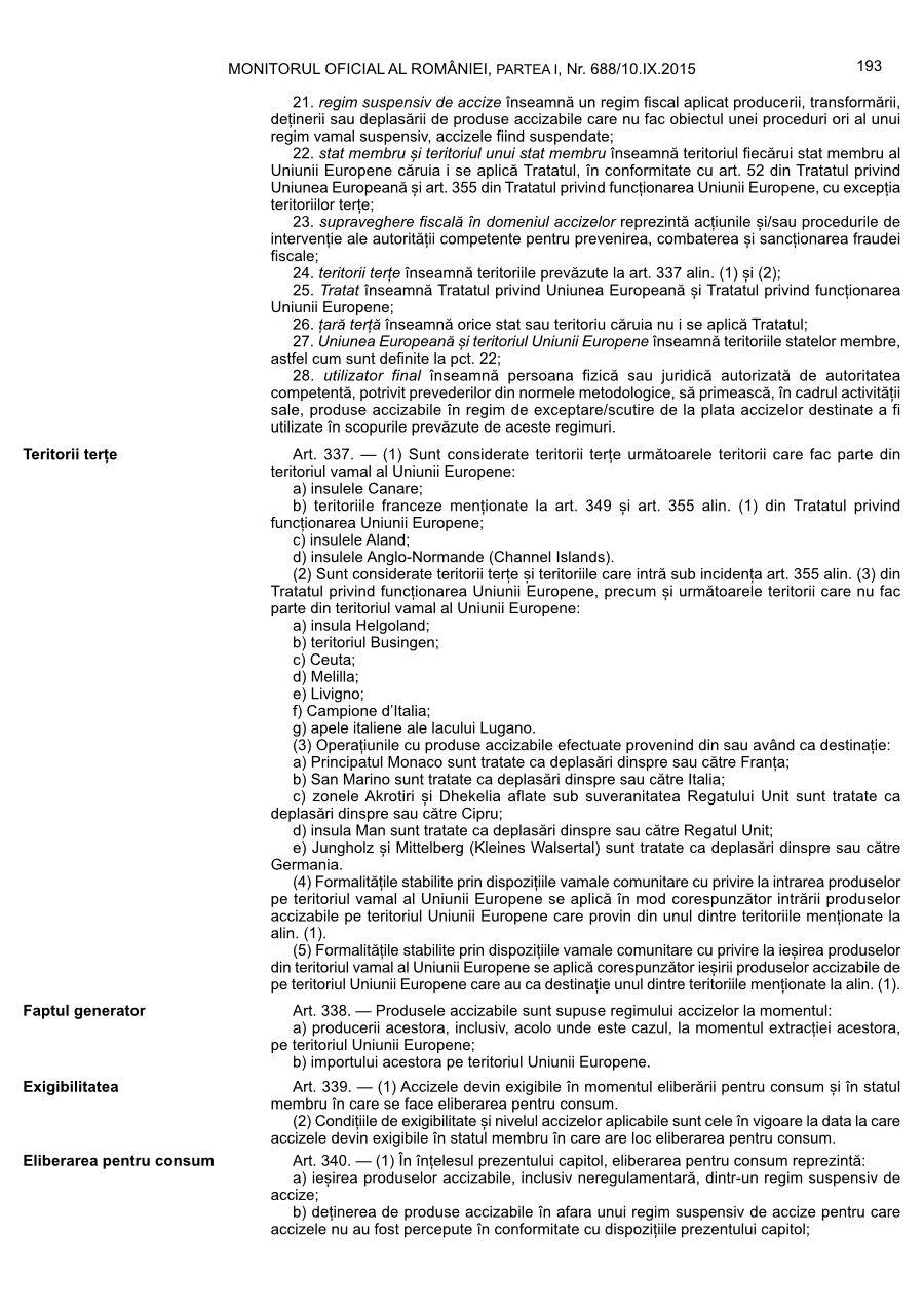 Pagina 193 din Monitorul Oficial nr. 688/2015