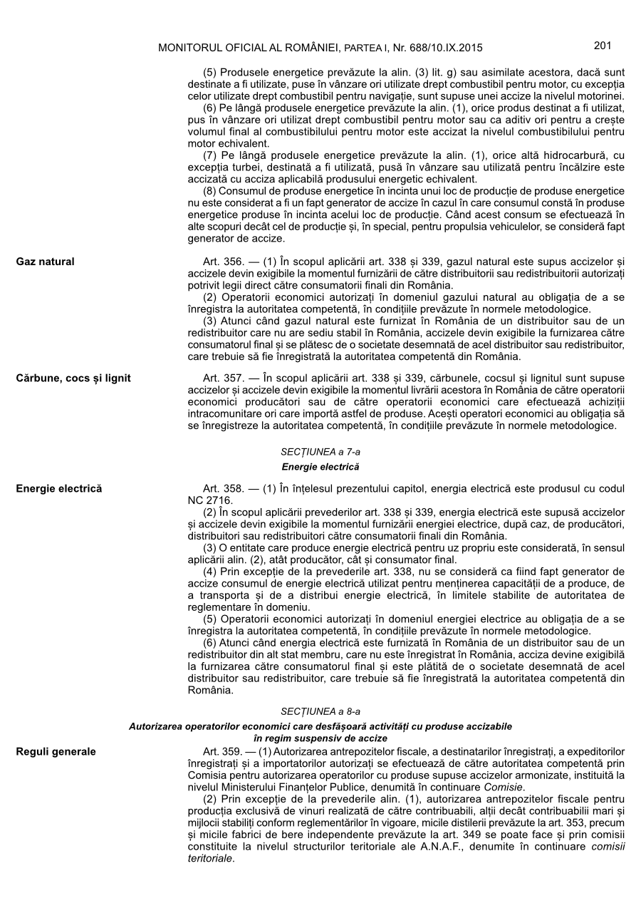 Pagina 201 din Monitorul Oficial nr. 688/2015