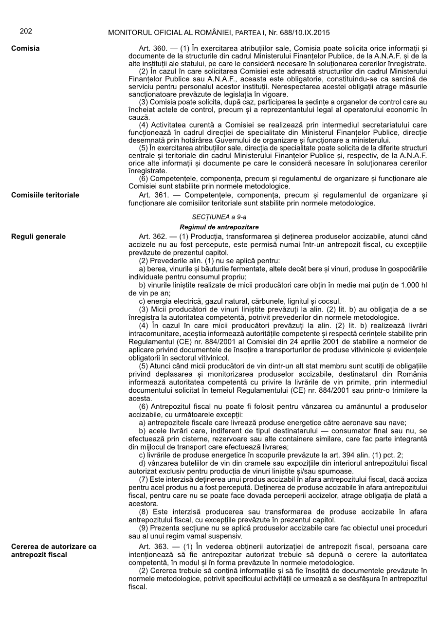 Pagina 202 din Monitorul Oficial nr. 688/2015