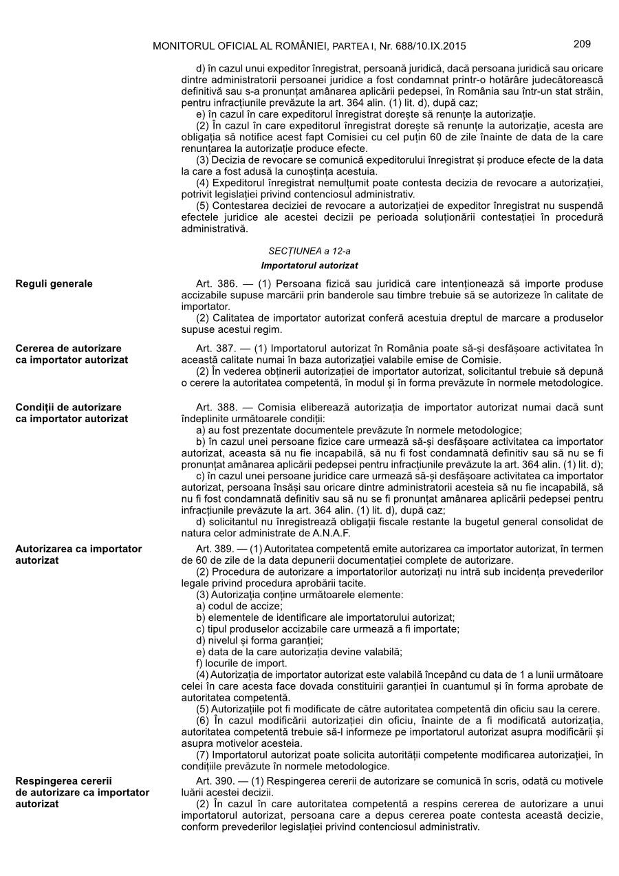 Pagina 209 din Monitorul Oficial nr. 688/2015
