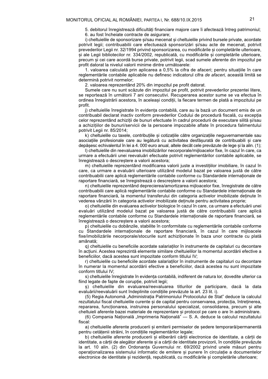 Pagina 21 din Monitorul Oficial nr. 688/2015