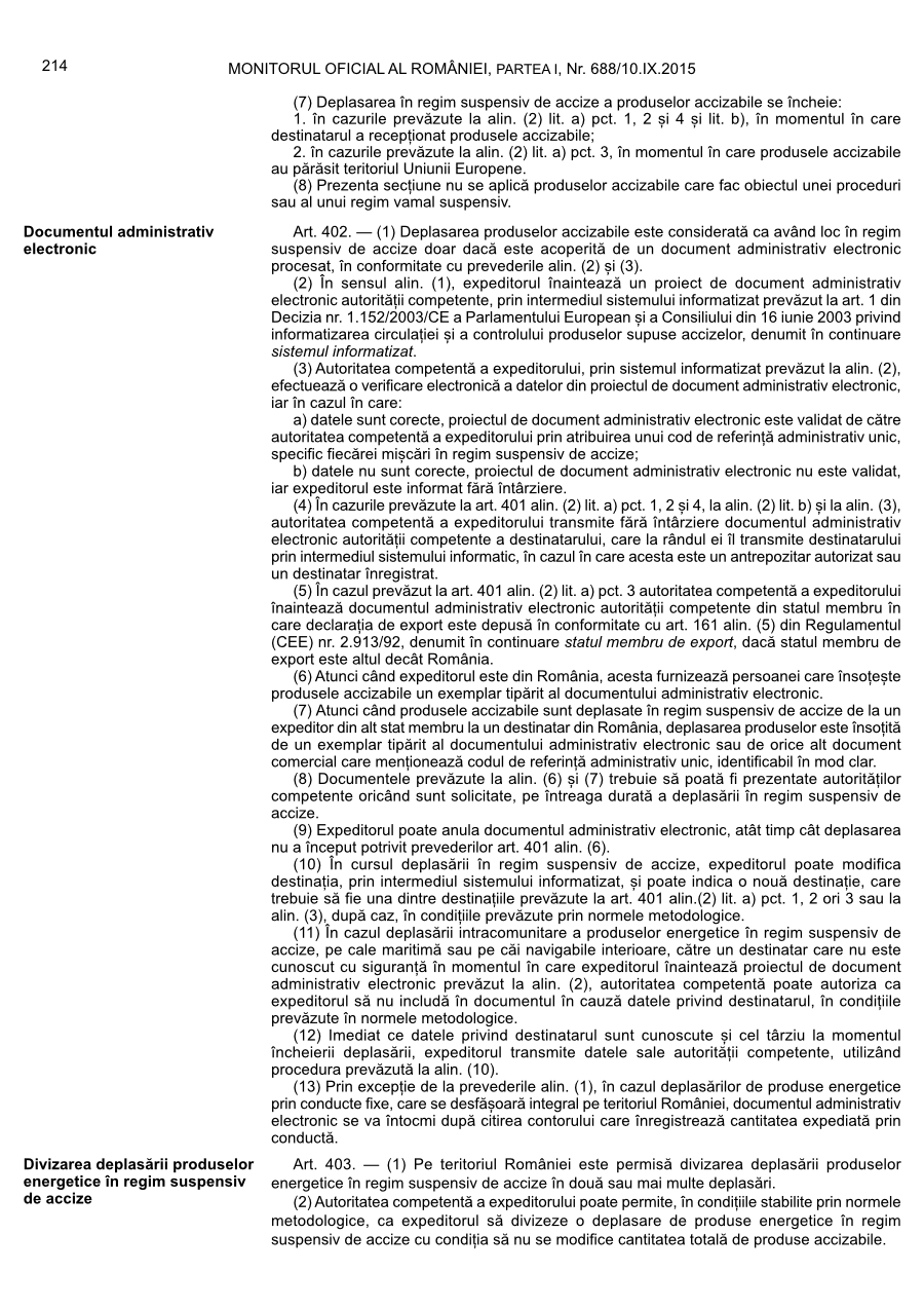Pagina 214 din Monitorul Oficial nr. 688/2015