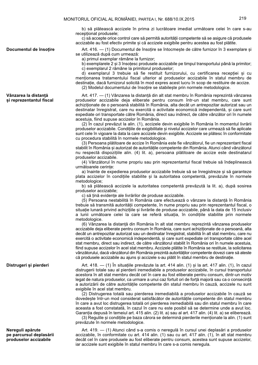 Pagina 219 din Monitorul Oficial nr. 688/2015
