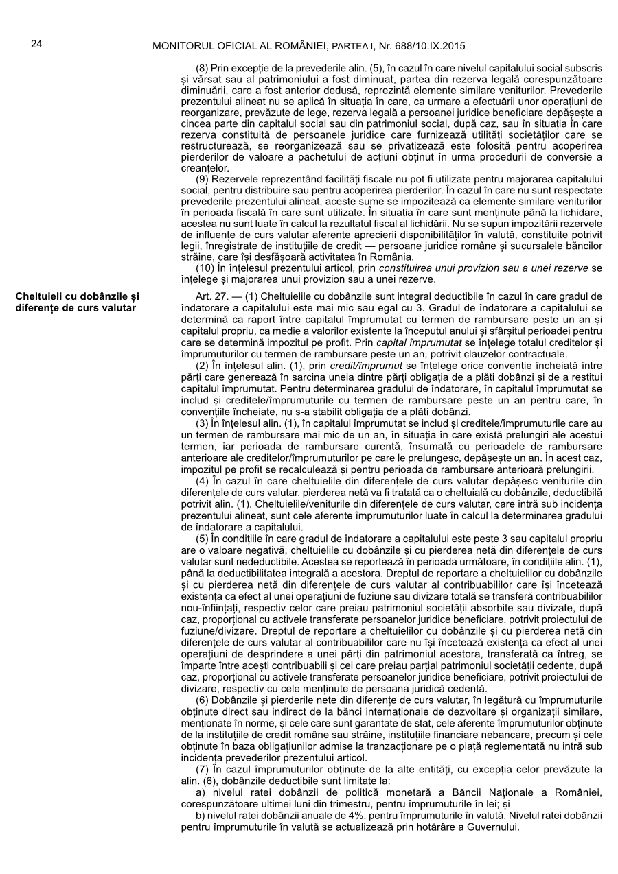 Pagina 24 din Monitorul Oficial nr. 688/2015