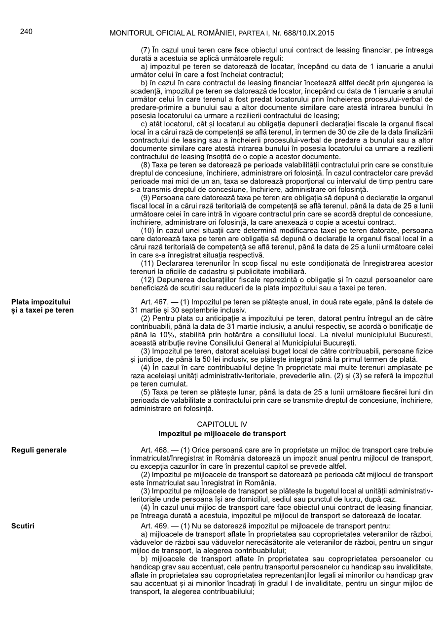 Pagina 240 din Monitorul Oficial nr. 688/2015
