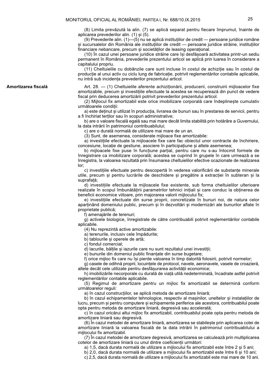 Pagina 25 din Monitorul Oficial nr. 688/2015