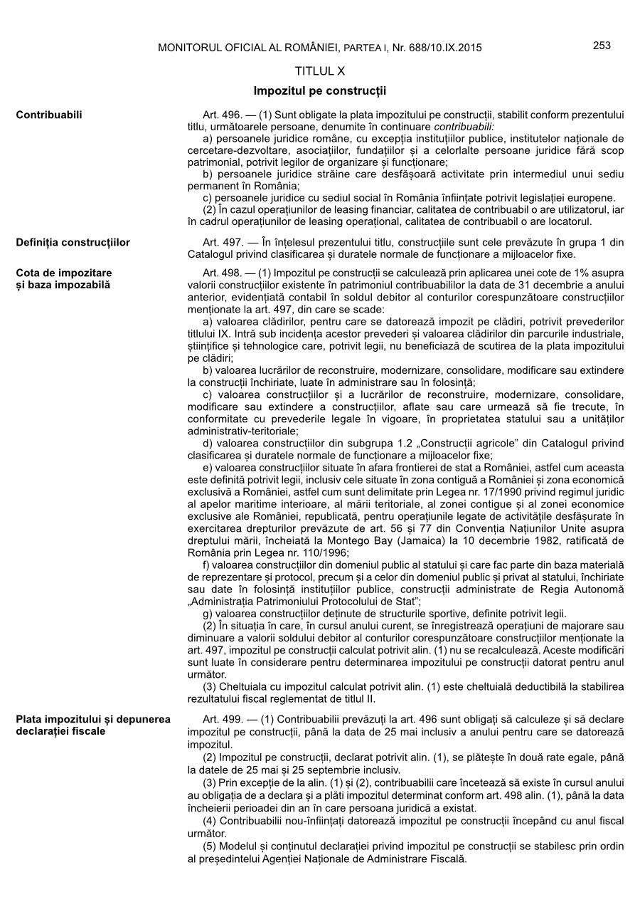 Pagina 253 din Monitorul Oficial nr. 688/2015