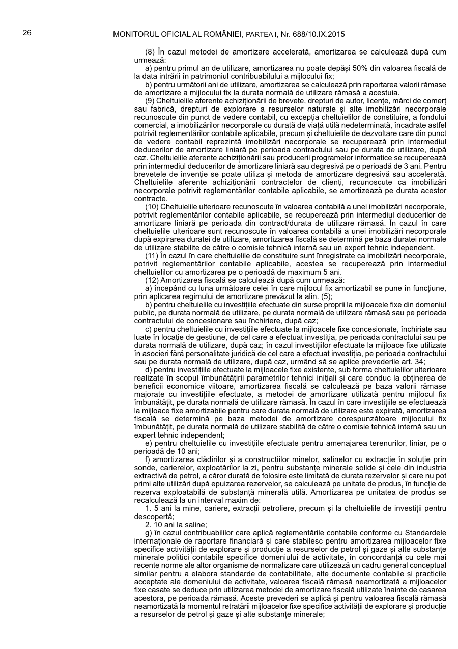Pagina 26 din Monitorul Oficial nr. 688/2015
