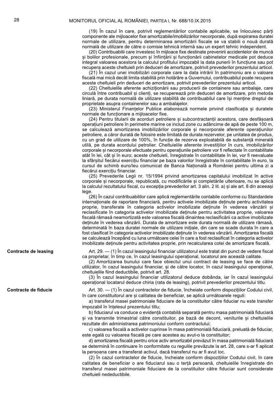 Pagina 28 din Monitorul Oficial nr. 688/2015