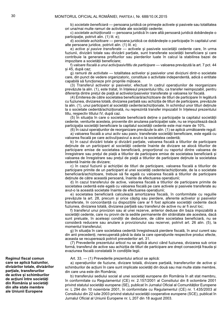Pagina 30 din Monitorul Oficial nr. 688/2015