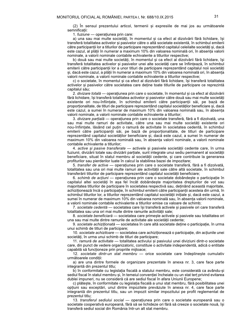 Pagina 31 din Monitorul Oficial nr. 688/2015