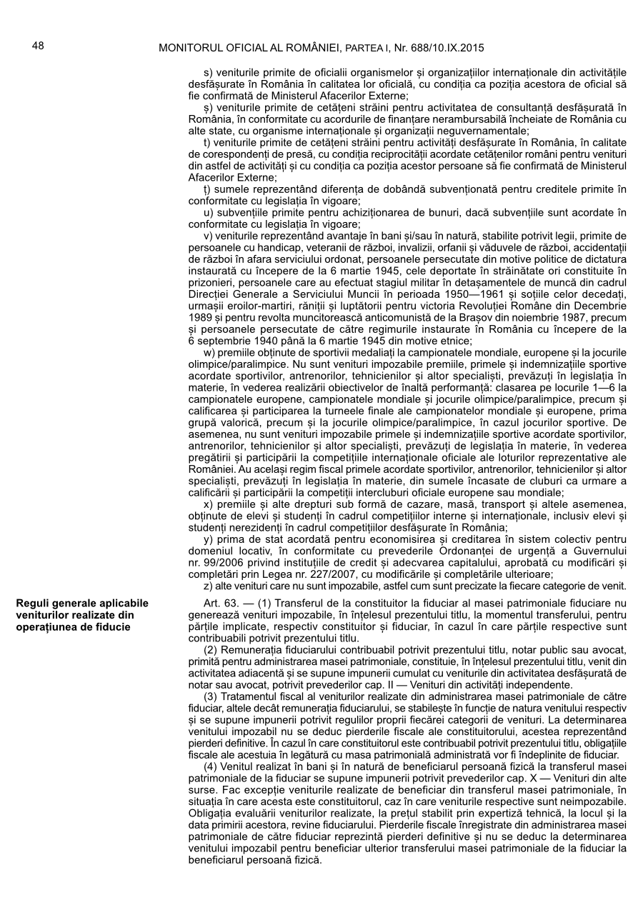 Pagina 48 din Monitorul Oficial nr. 688/2015