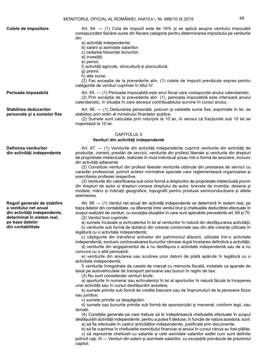 Pagina 49 din Monitorul Oficial nr. 688/2015