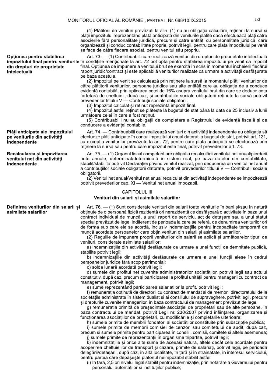 Pagina 53 din Monitorul Oficial nr. 688/2015