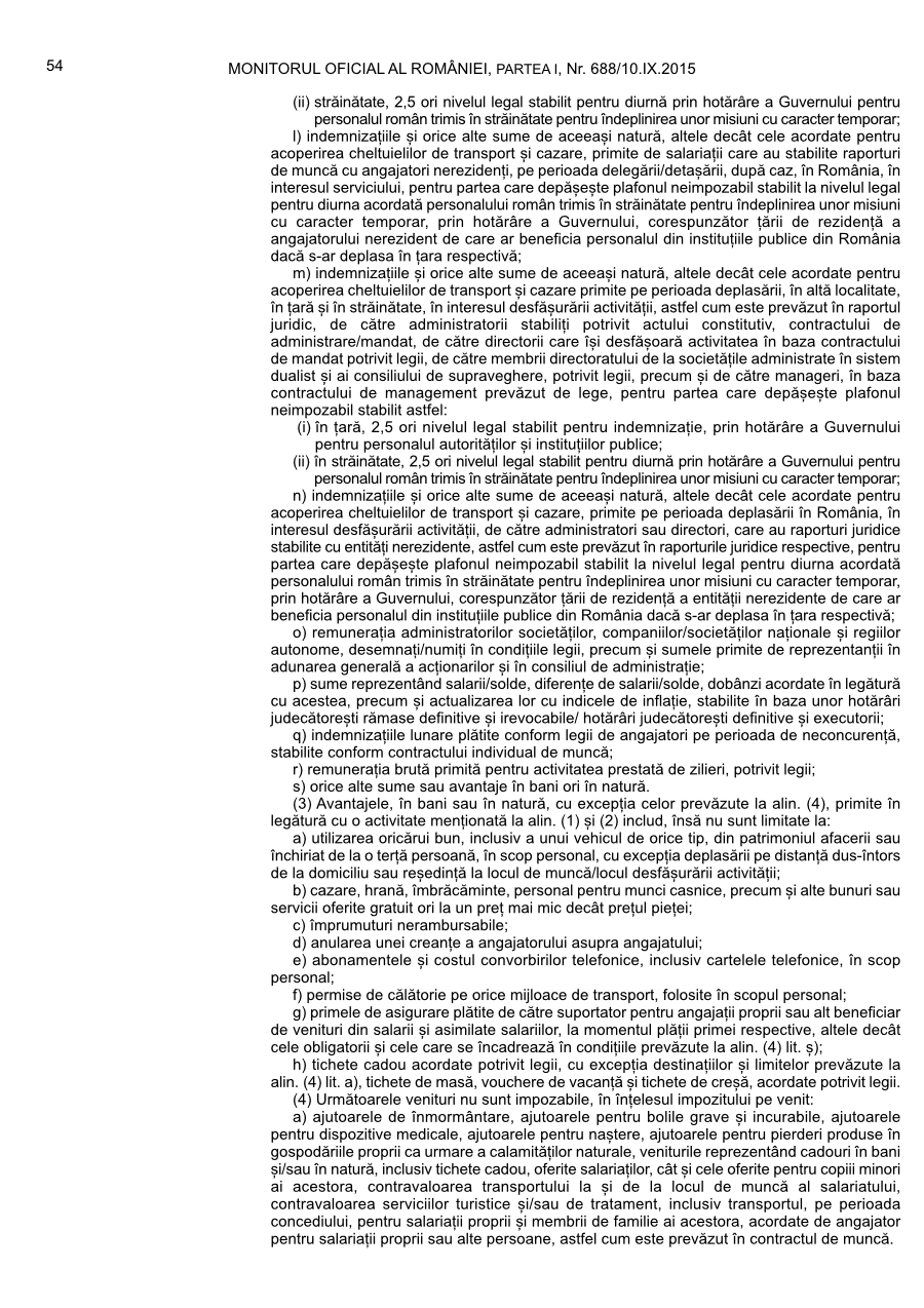 Pagina 54 din Monitorul Oficial nr. 688/2015