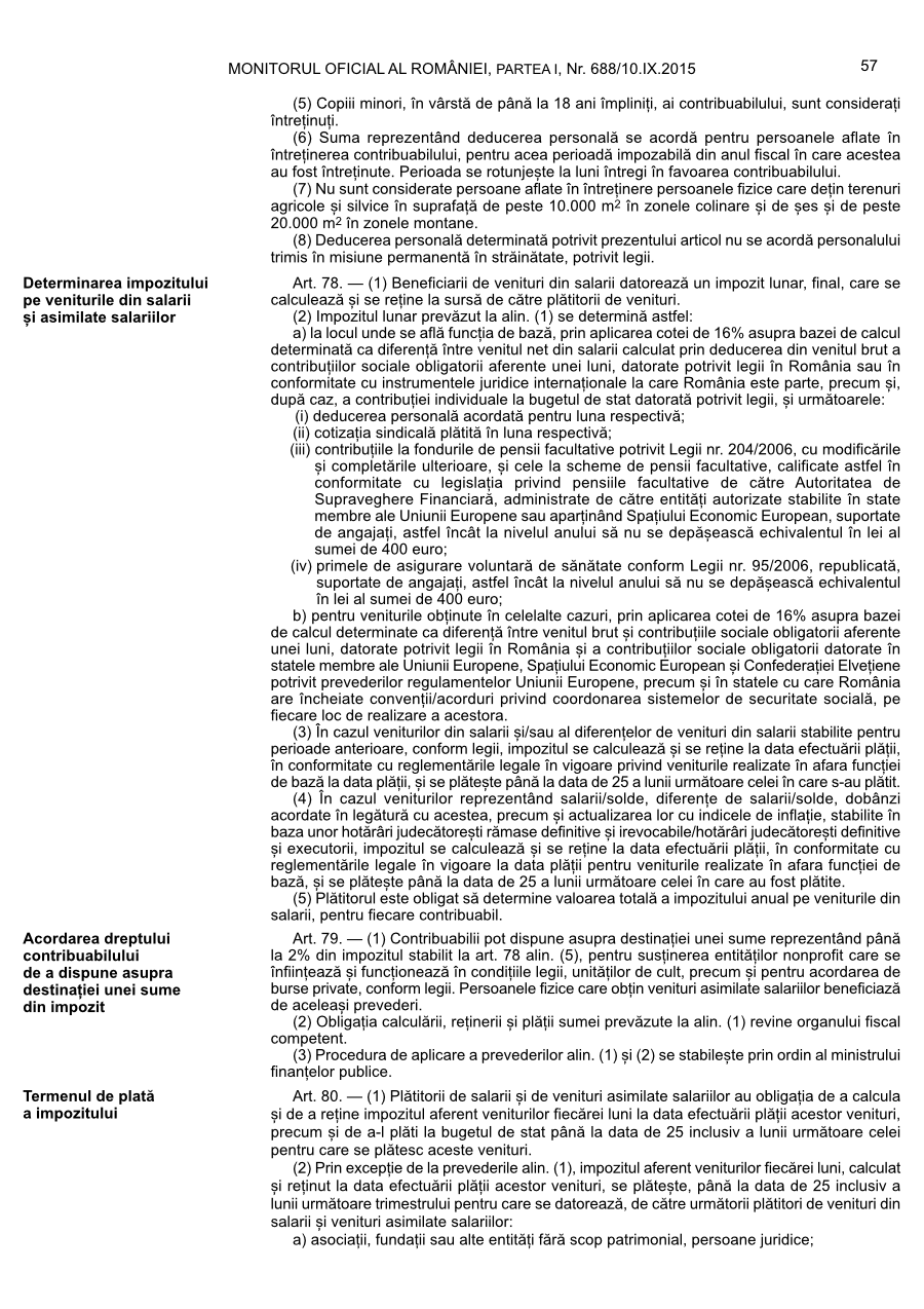 Pagina 57 din Monitorul Oficial nr. 688/2015