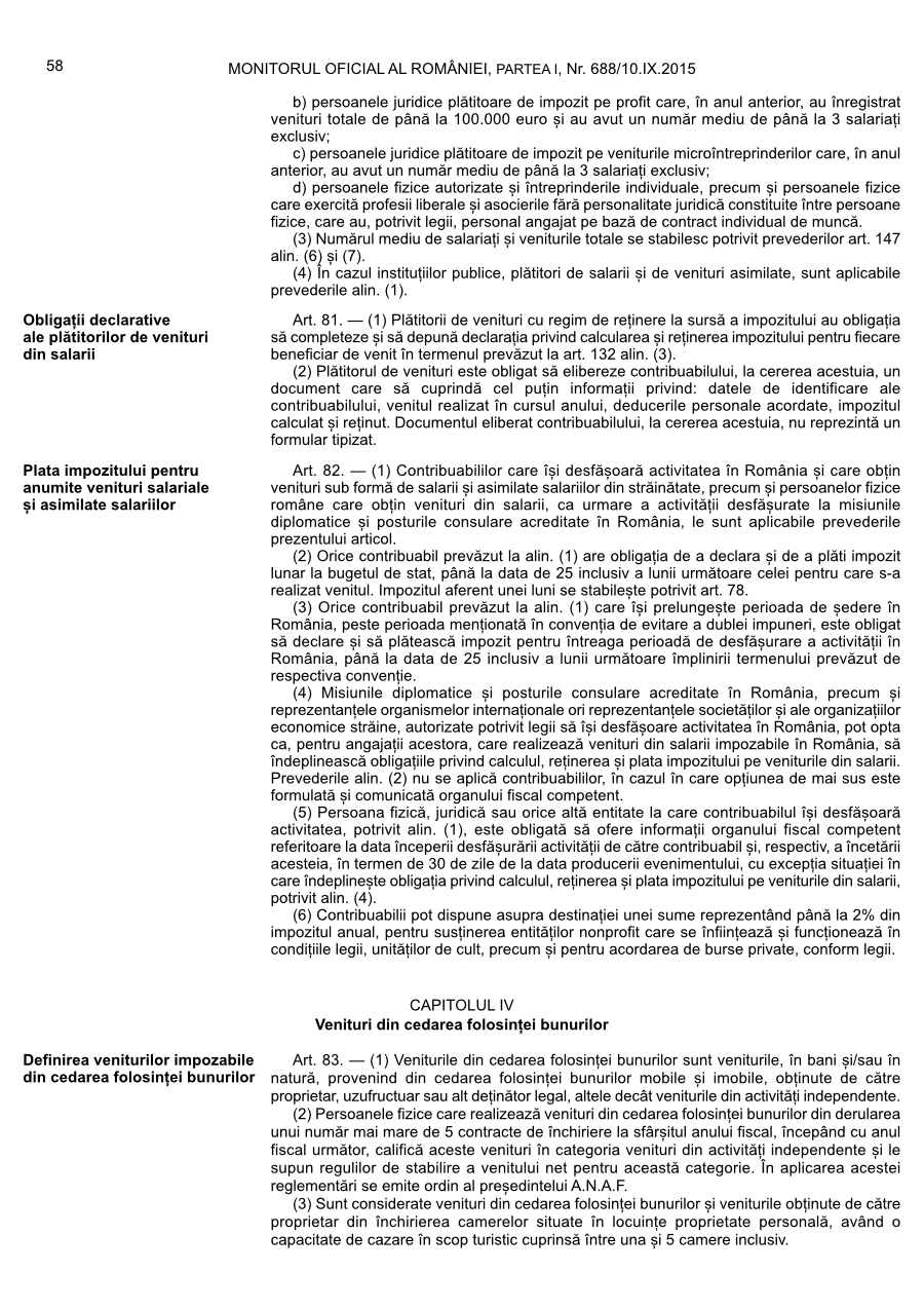 Pagina 58 din Monitorul Oficial nr. 688/2015