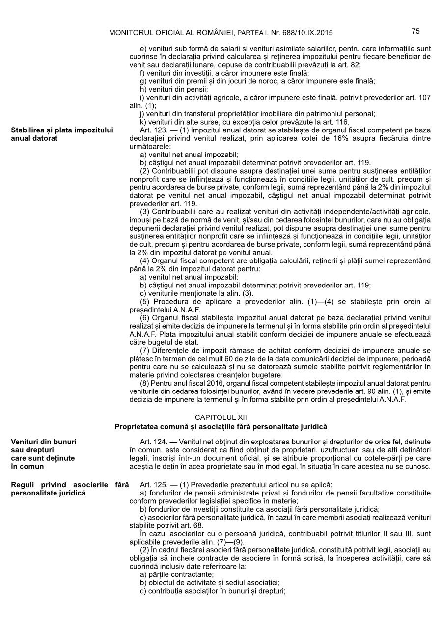 Pagina 75 din Monitorul Oficial nr. 688/2015