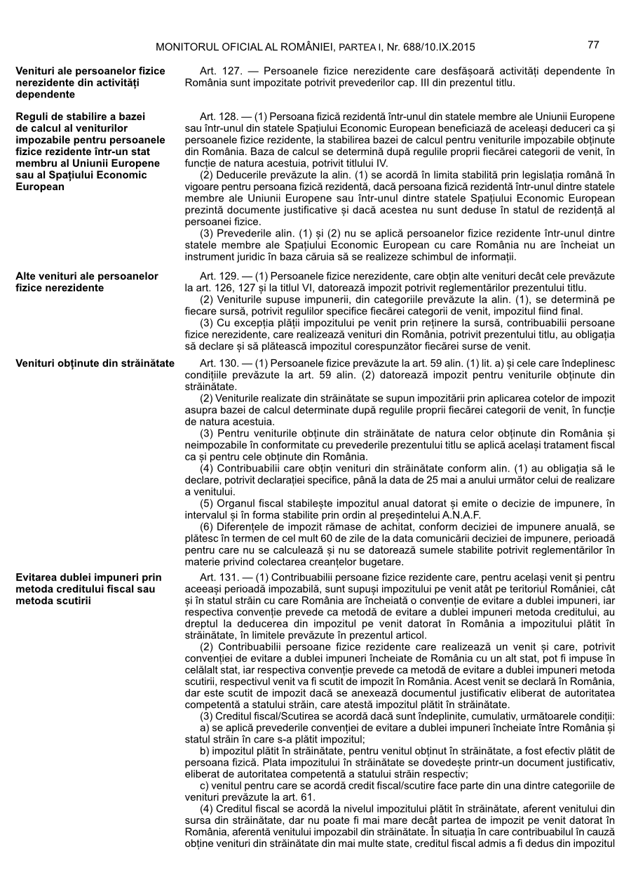 Pagina 77 din Monitorul Oficial nr. 688/2015