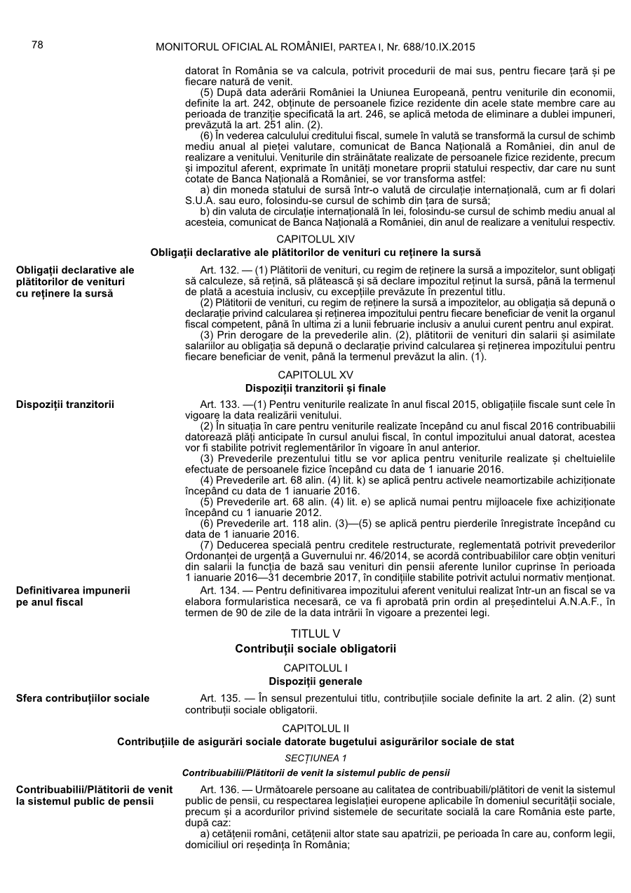 Pagina 78 din Monitorul Oficial nr. 688/2015