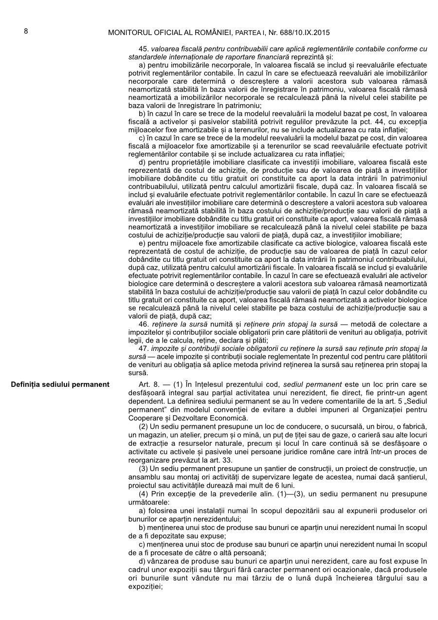 Pagina 8 din Monitorul Oficial nr. 688/2015