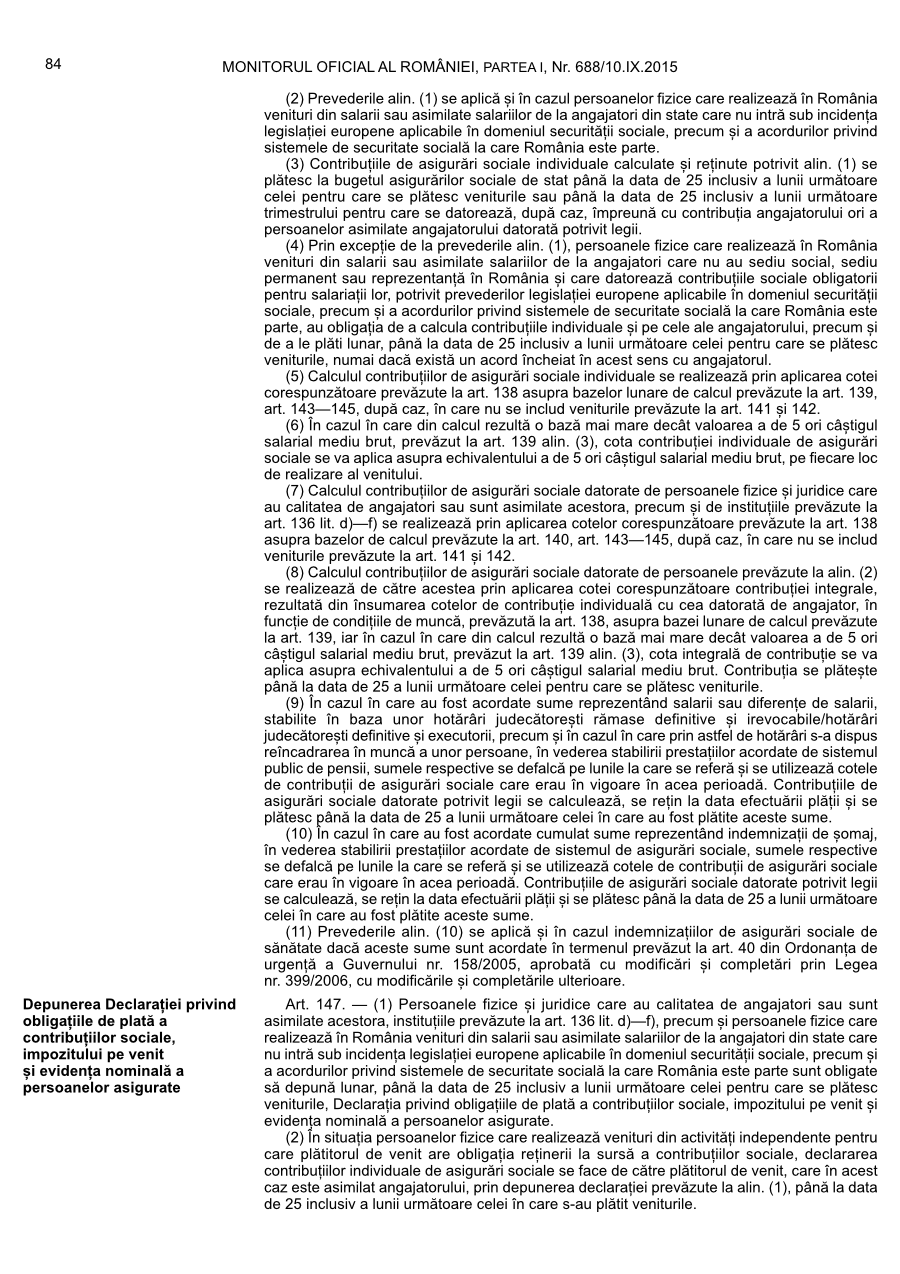 Pagina 84 din Monitorul Oficial nr. 688/2015
