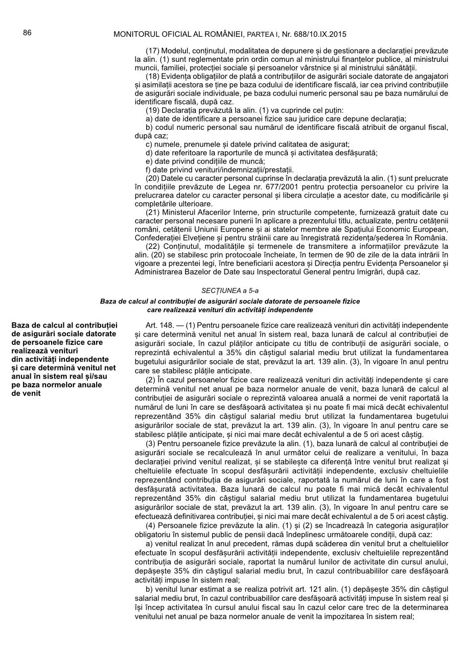 Pagina 86 din Monitorul Oficial nr. 688/2015