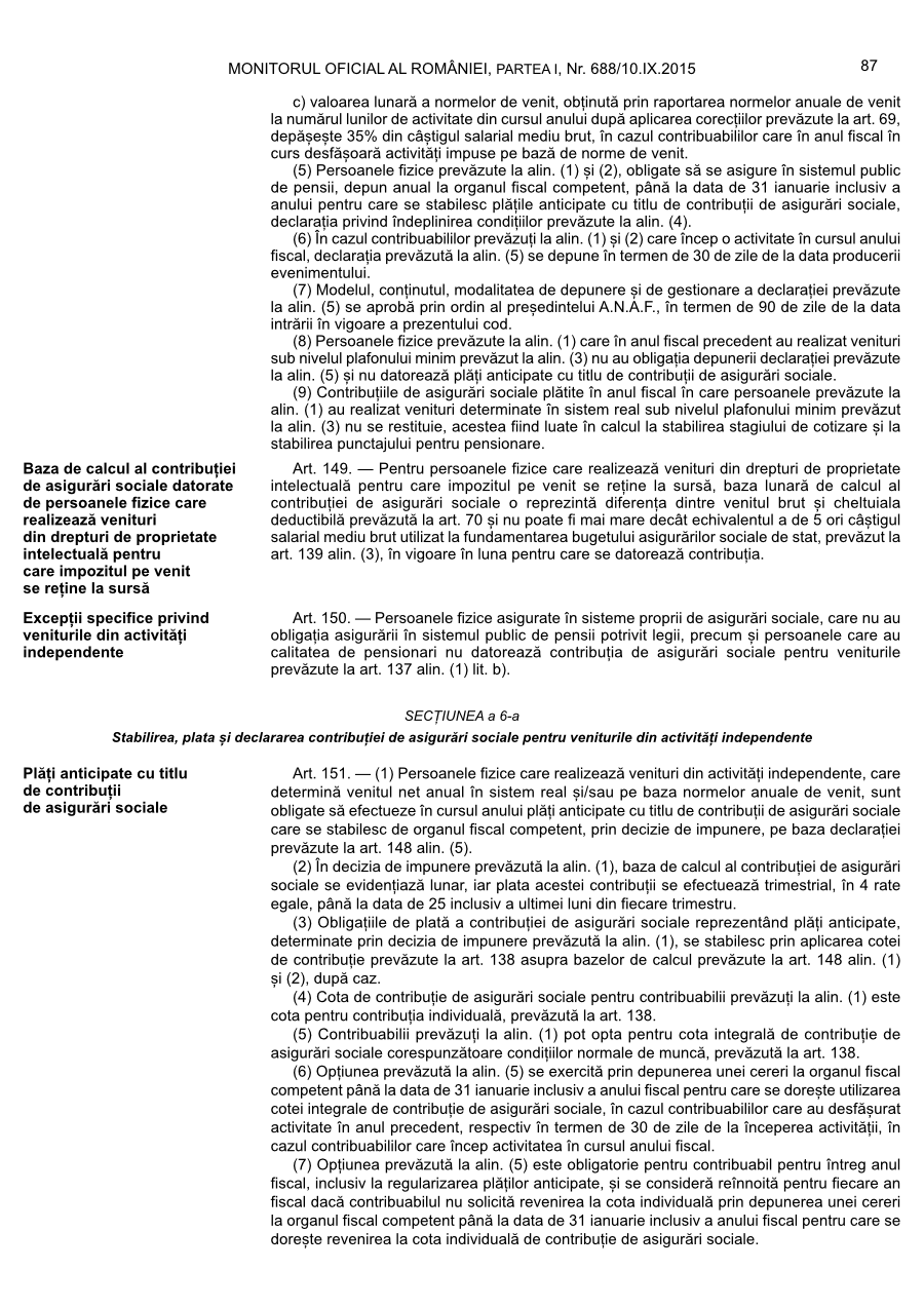 Pagina 87 din Monitorul Oficial nr. 688/2015