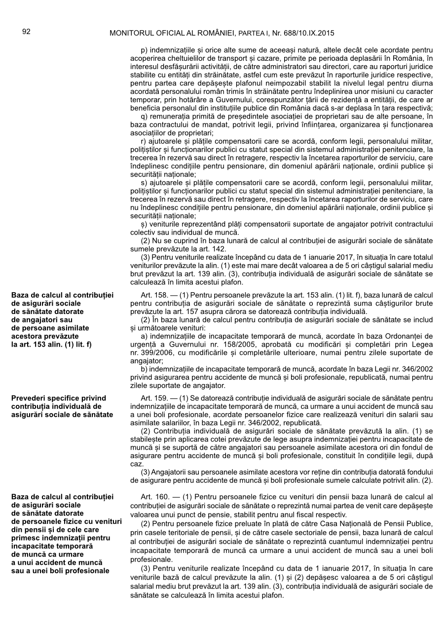 Pagina 92 din Monitorul Oficial nr. 688/2015