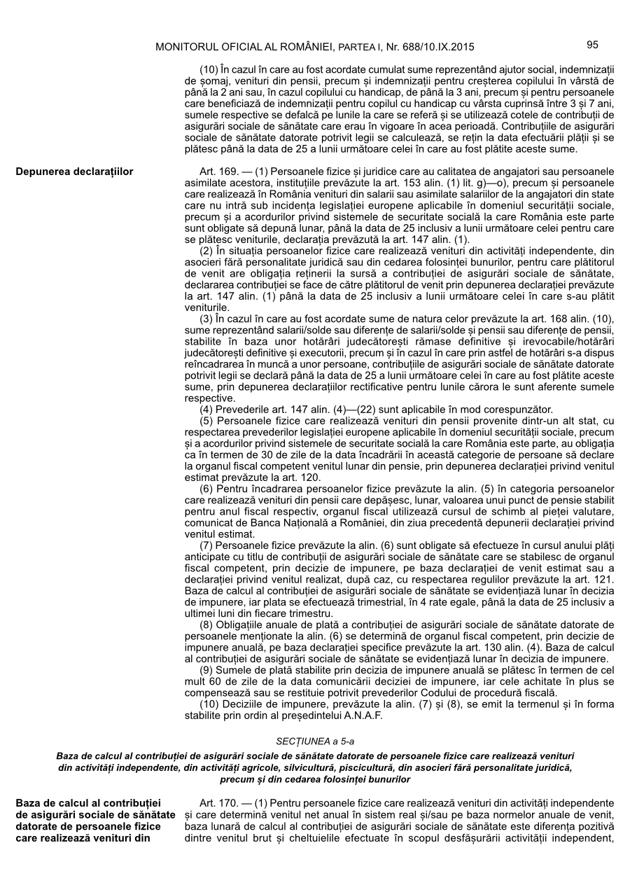 Pagina 95 din Monitorul Oficial nr. 688/2015
