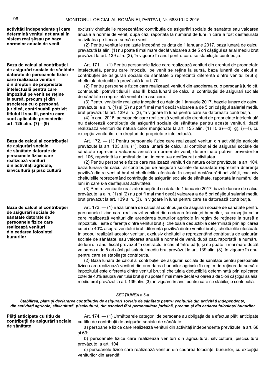 Pagina 96 din Monitorul Oficial nr. 688/2015