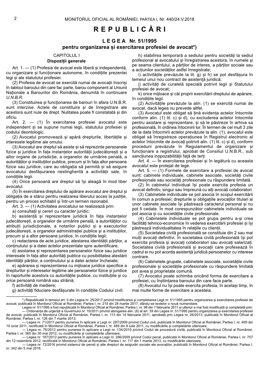 Pagina 2 din Monitorul Oficial nr. 440/2018