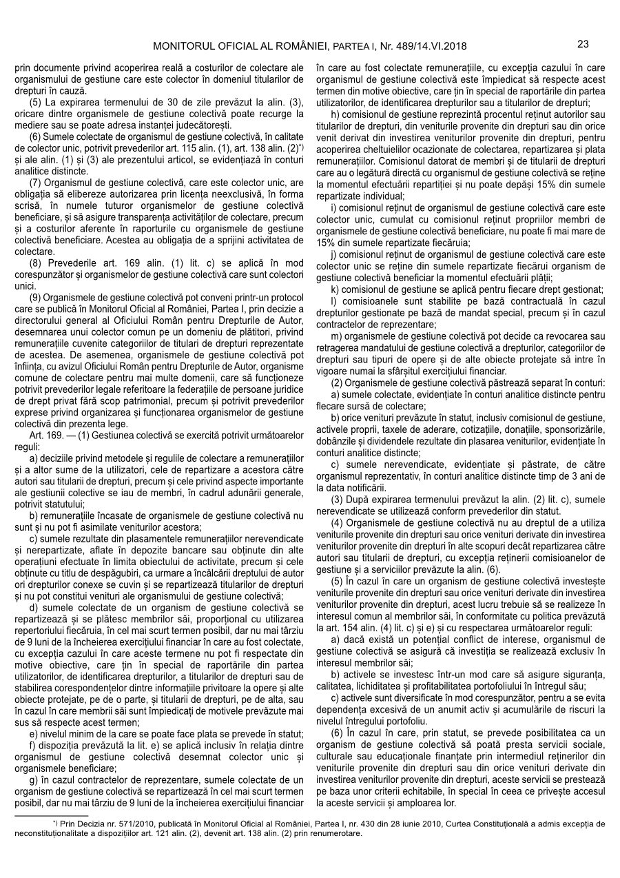 Pagina 23 din Monitorul Oficial nr. 489/2018