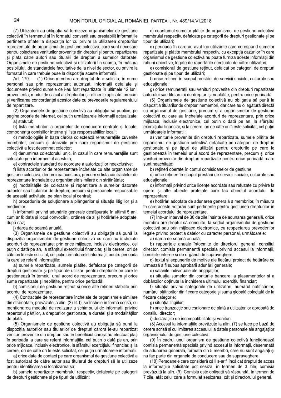 Pagina 24 din Monitorul Oficial nr. 489/2018