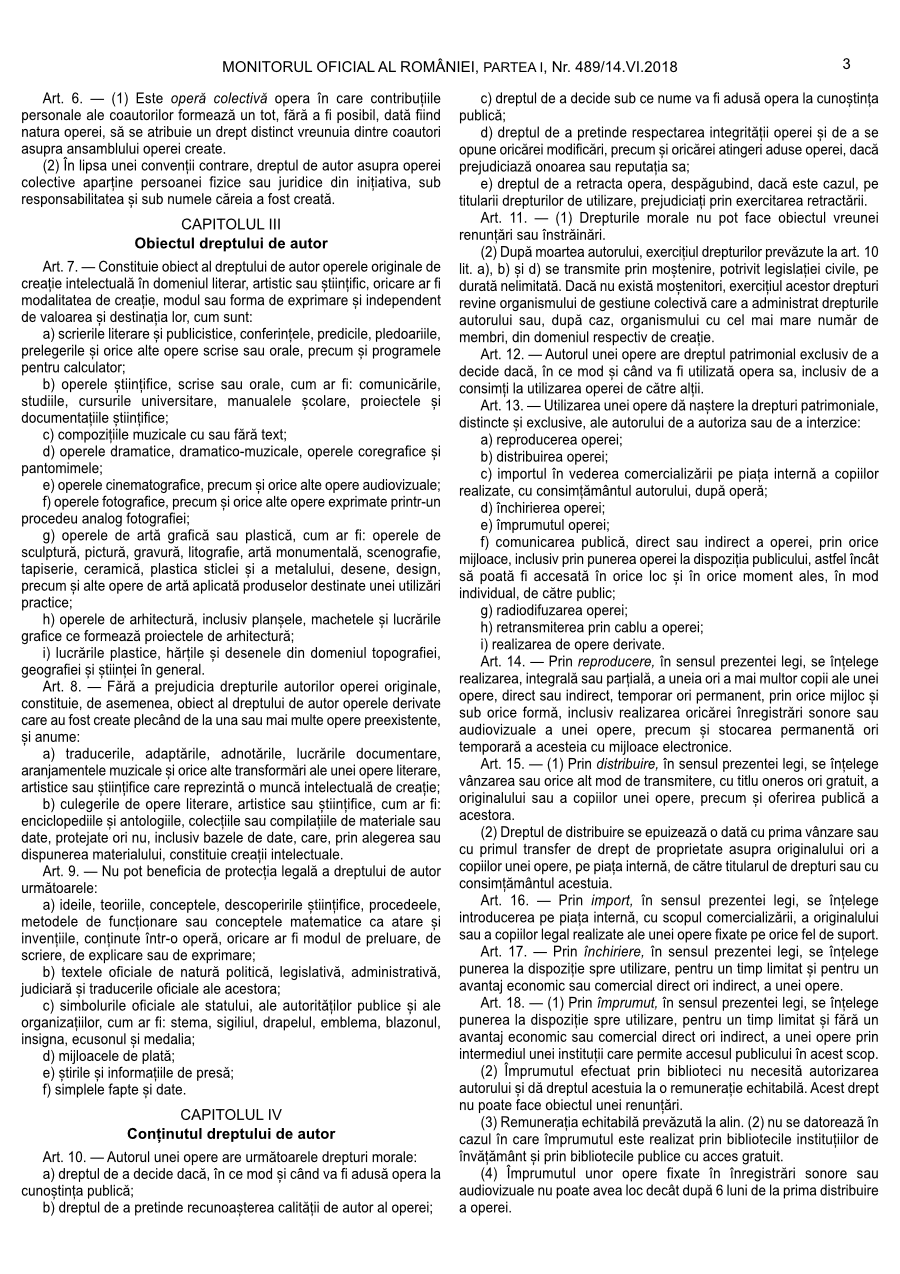 Pagina 3 din Monitorul Oficial nr. 489/2018