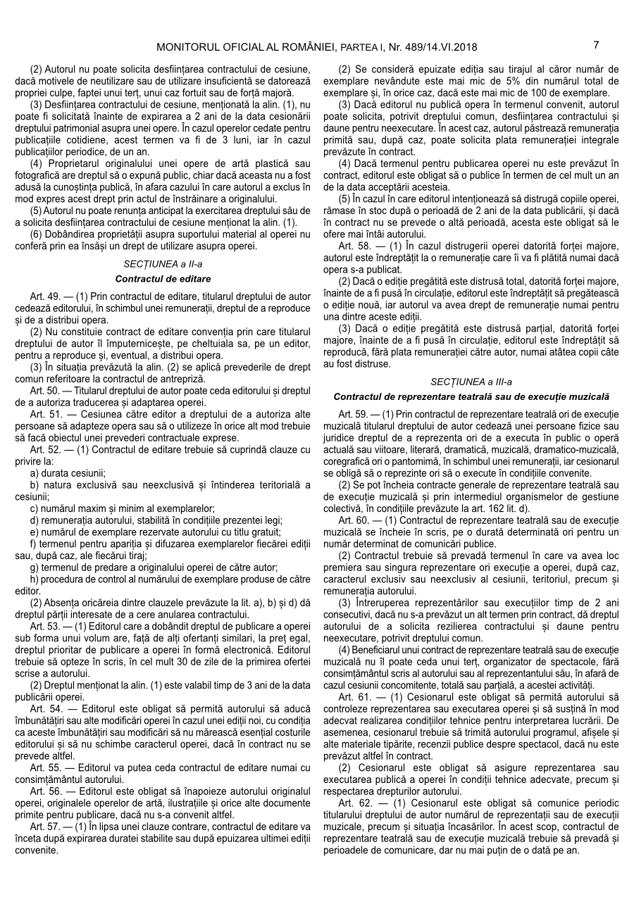 Pagina 7 din Monitorul Oficial nr. 489/2018