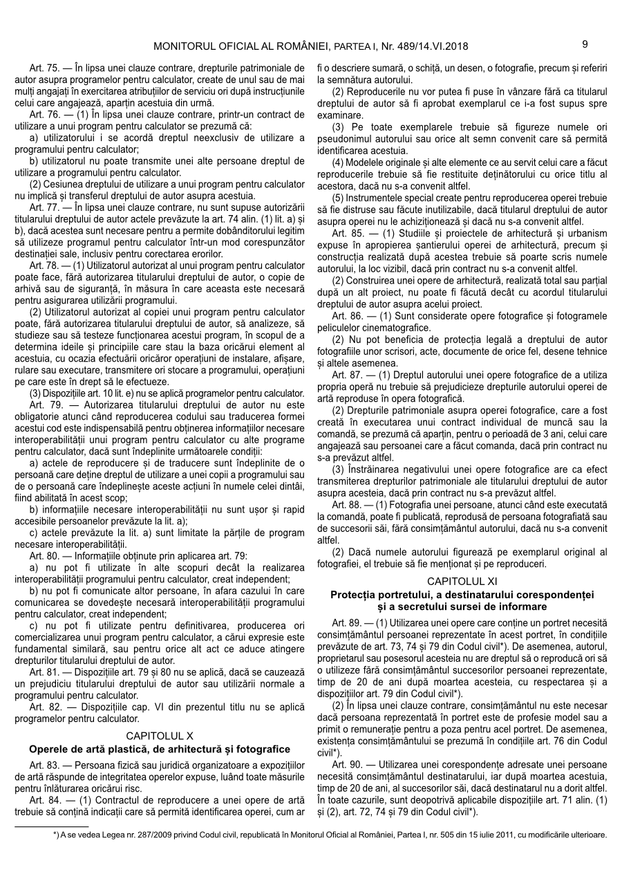 Pagina 9 din Monitorul Oficial nr. 489/2018