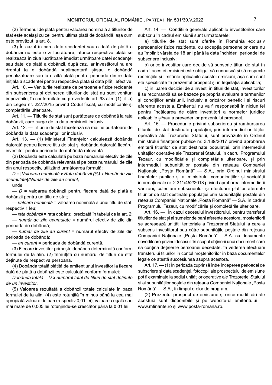 Pagina 7 din Monitorul Oficial nr. 531/2022