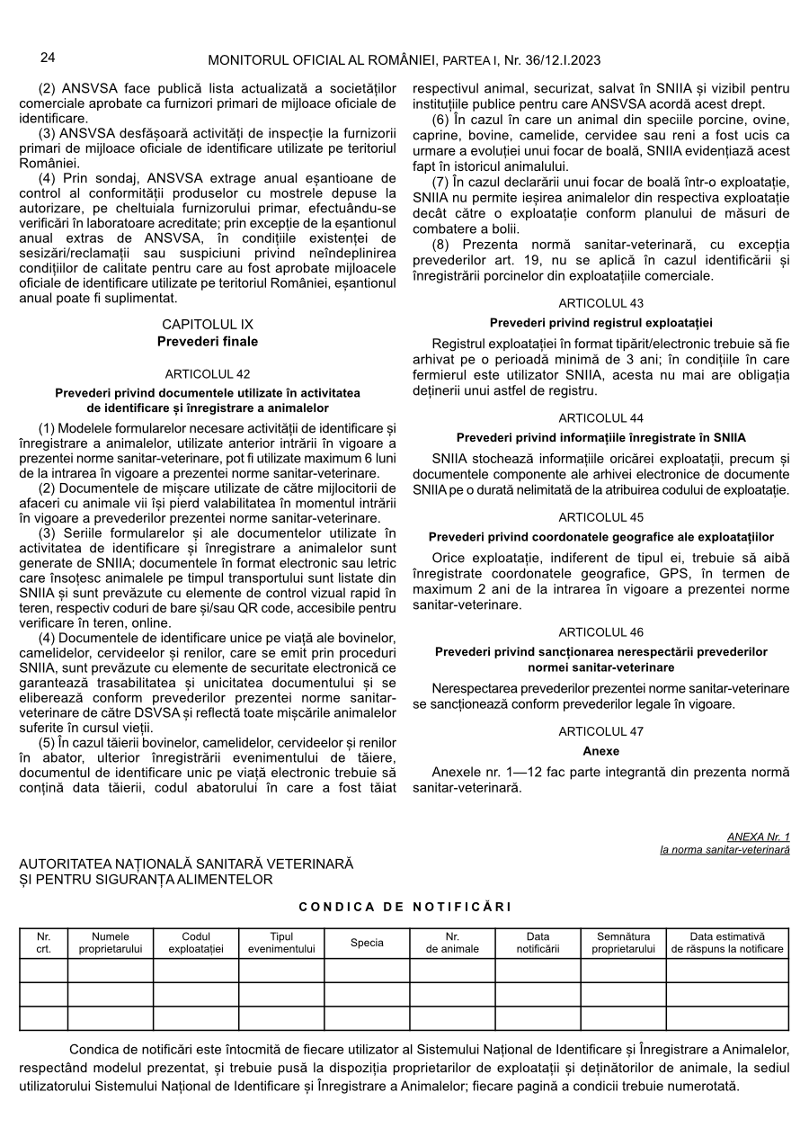 Pagina 24 din Monitorul Oficial nr. 36/2023